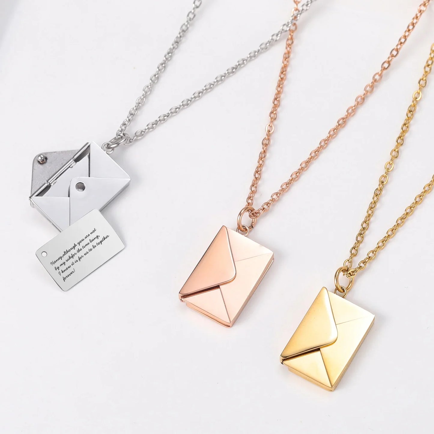 Personalised Love Letter Envelope Necklace