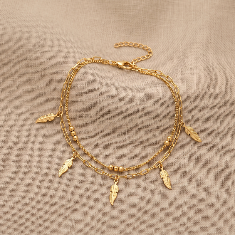 Charm Drop Anklet Style B by AuraZ - alternate view