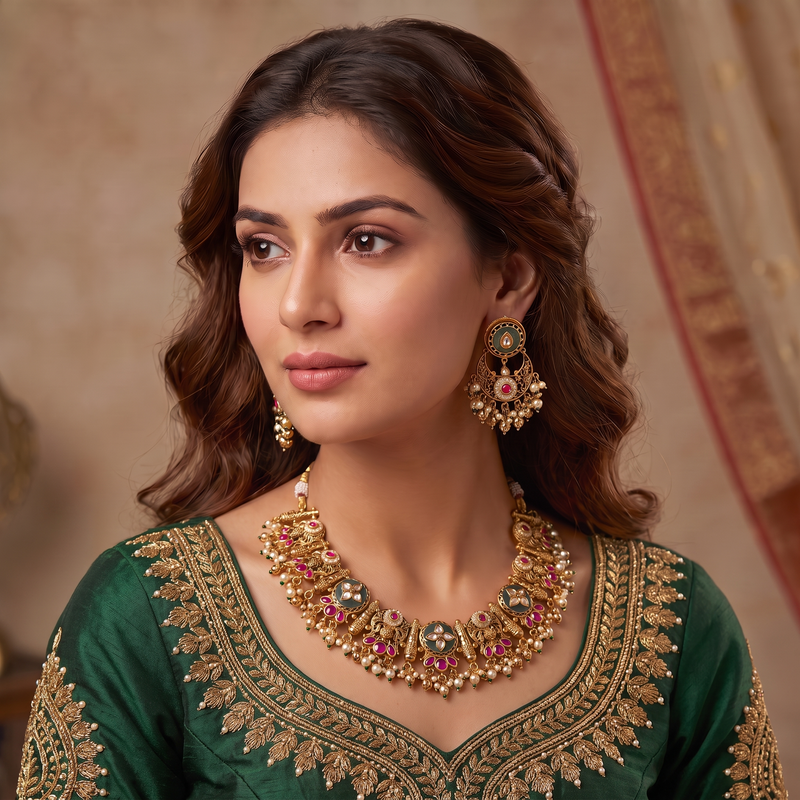Pearl-Tone Statement Earrings