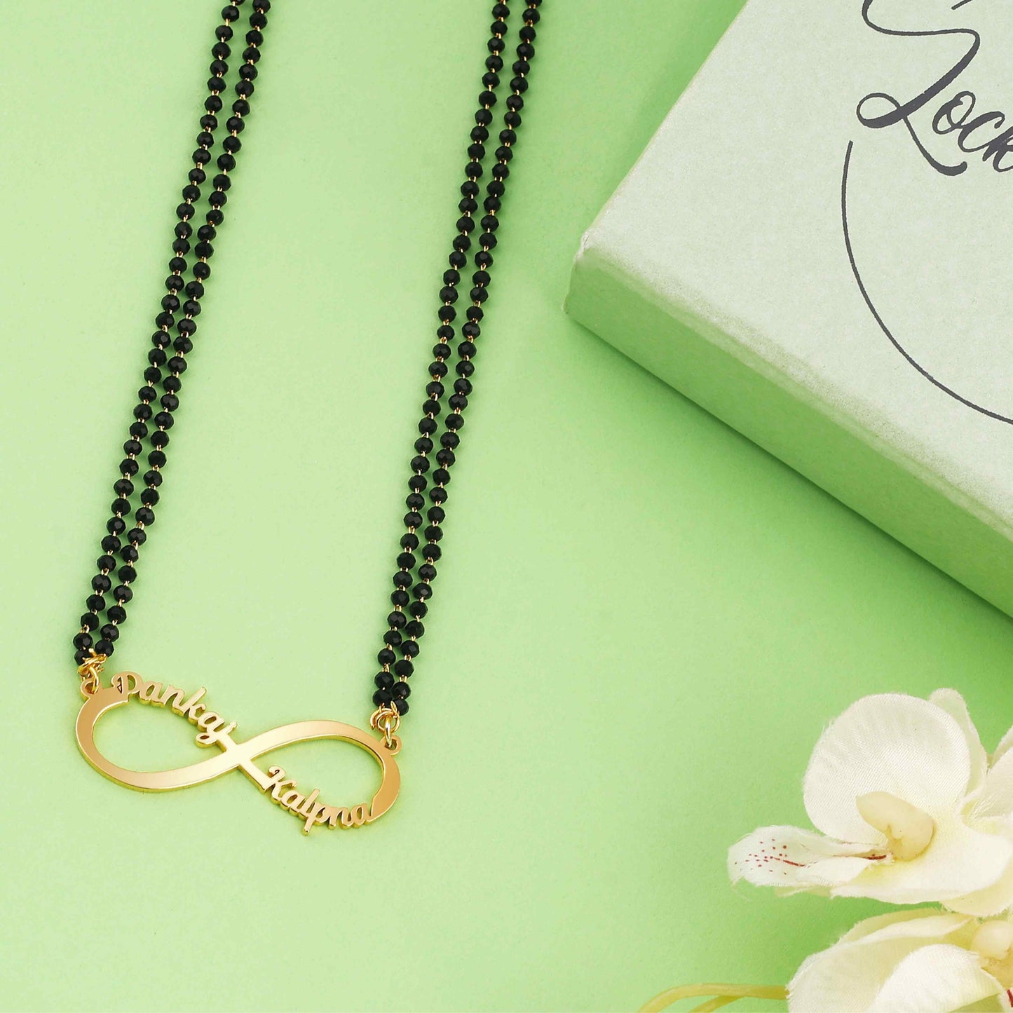 Sacred & Stylish Couple Name Mangalsutra | 22 Carat Gold Plated