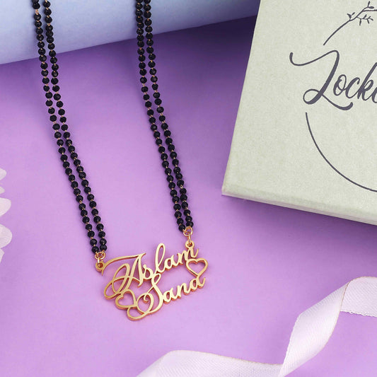 Elegant Couple Name Mangalsutra Chain – Modern Design with Tradition