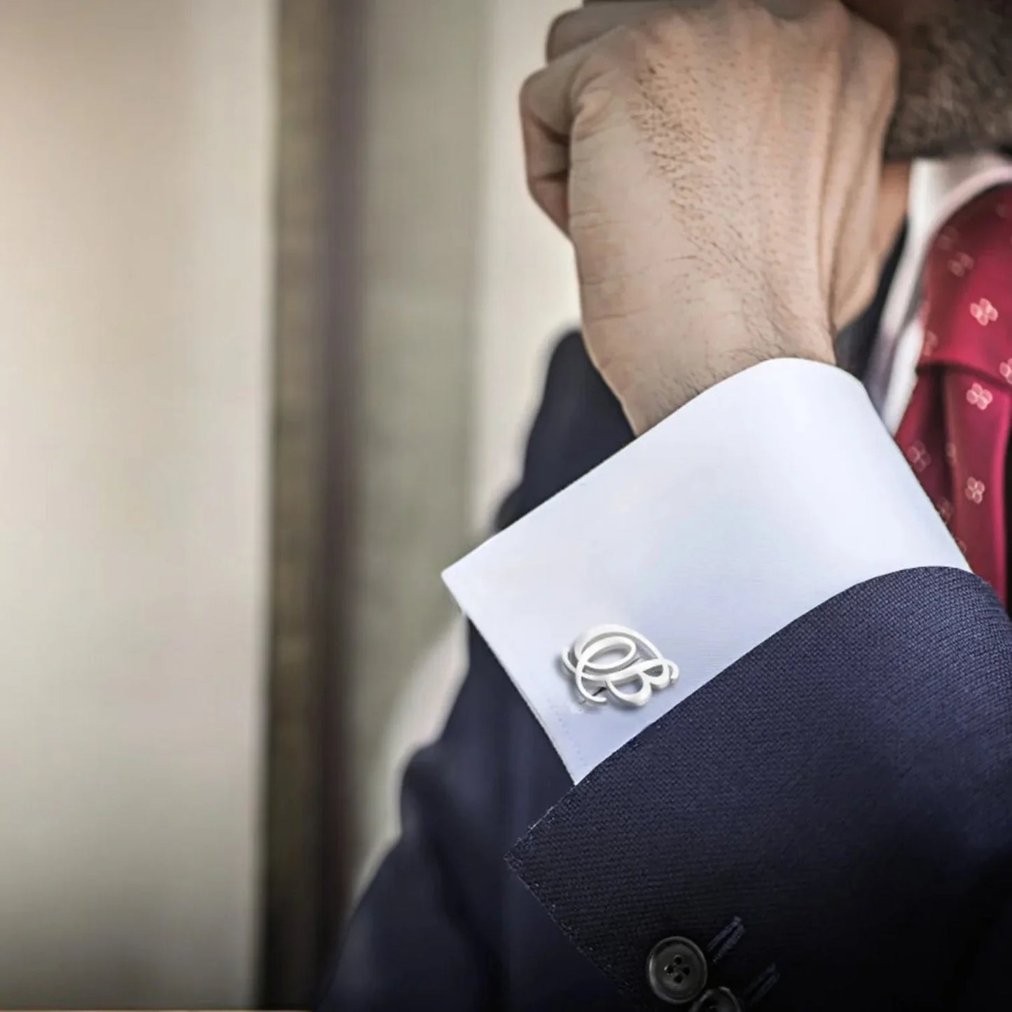 Single Initial, Infinite Style – 22K Gold-Plated Cufflinks