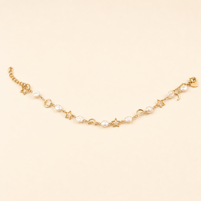 Delicate Star Anklet — studio detail