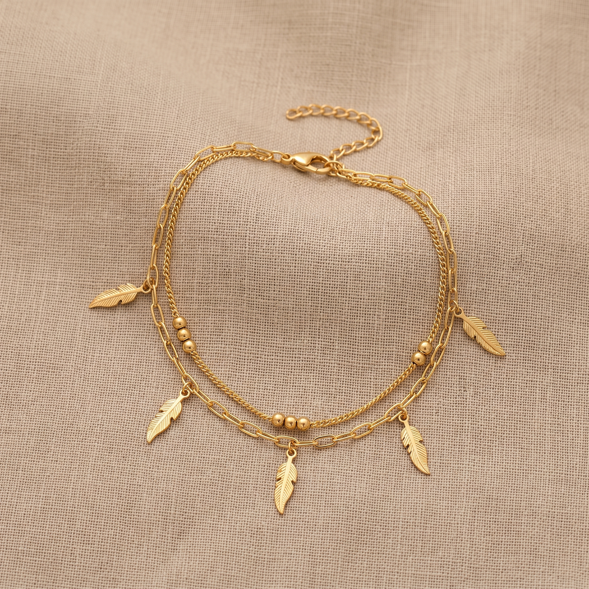 Charm Drop Anklet Style B by AuraZ - alternate view