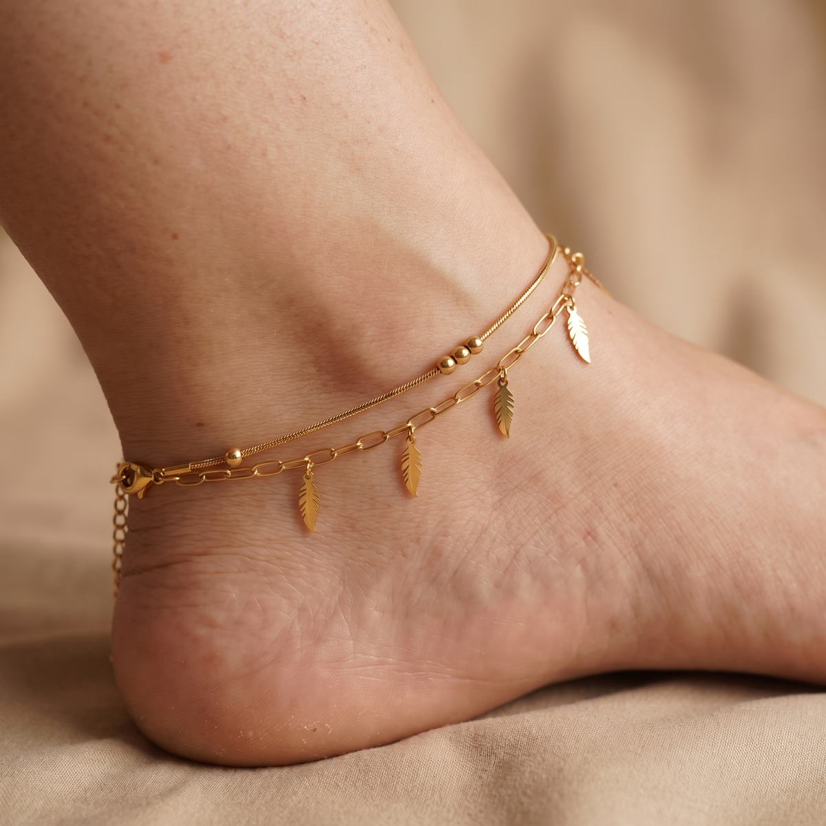 Charm Drop Anklet Style B by AuraZ