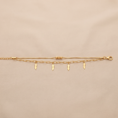 Charm Drop Anklet Style B by AuraZ - detail view