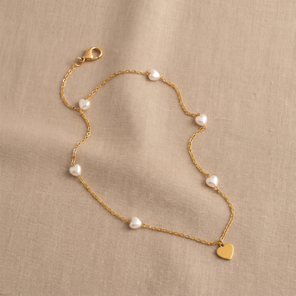 Heart Charm Drop Anklet Style A3 by AuraZ - alternate view