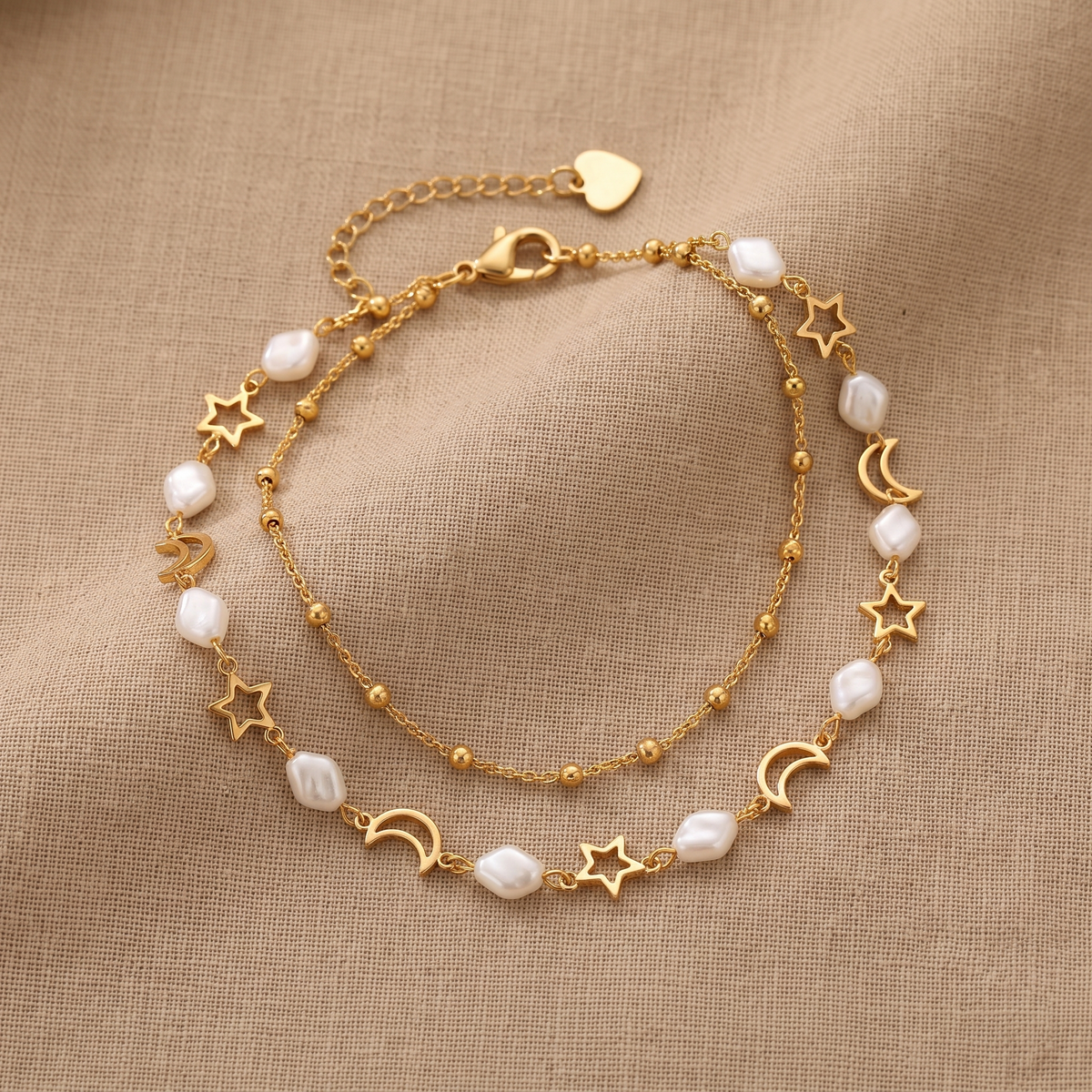 Minimal Chain Anklet Style J by AuraZ - alternate view