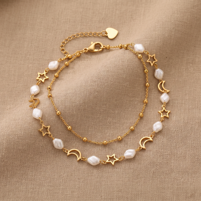 Minimal Chain Anklet Style J by AuraZ - alternate view