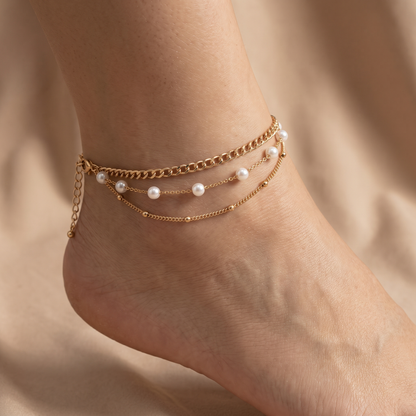 Beaded Charm Anklet Style B by AuraZ