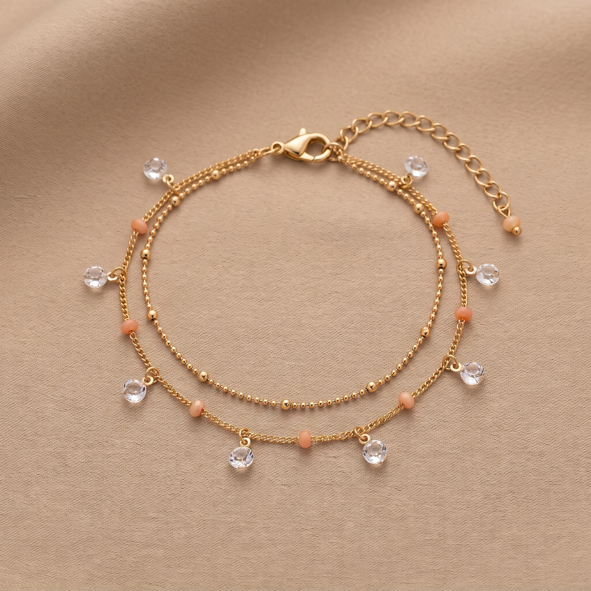 Beaded Charm Anklet by AuraZ - alternate view