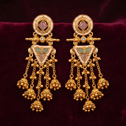 Heritage Traditional Indian Jhumka Earrings by AuraZ