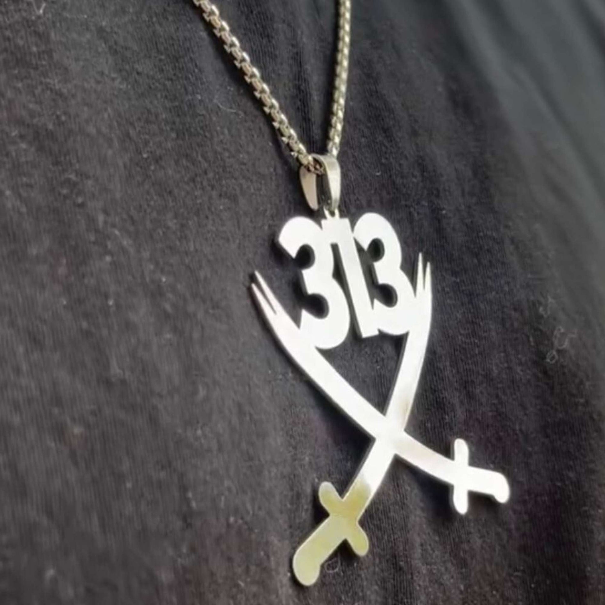 313 Pendant with Zulfikar | Gold & Silver Plated