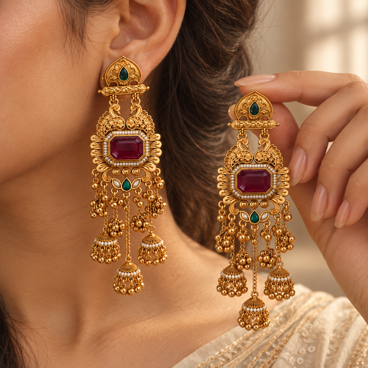 Empiress earrings jhumka | AuraZ